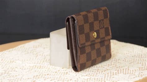 louis vuitton damier ebene porte feuille elise double snap purse|louis vuitton damier ebene collection.